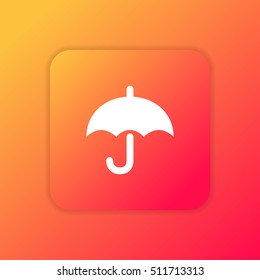 Umbrella orange bright app ui/ux Icon / Logo design