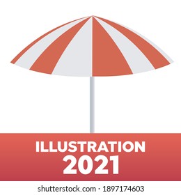 Umbrella for outdoor event vector. Umbrella beach market tent