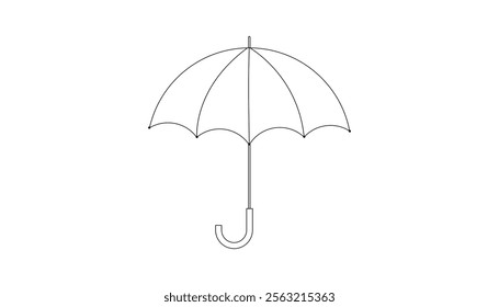 Umbrella outline icon. Coloring book page for children. Game for kids.