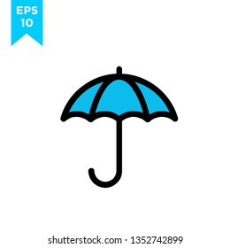 umbrella outline icon. linear style sign for mobile concept and web design. umbrella simple line vector icon. Symbol, logo illustration. Pixel perfect vector graphics