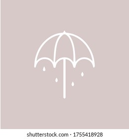 Umbrella outline icon. linear style sign for mobile concept and web design. Rain protection simple line vector icon. Symbol, logo illustration. Pixel perfect vector graphics