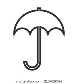 Umbrella-Umriss-Symbol. lineares Stilzeichen für mobiles Konzept und Webdesign. Regenschutz einfache Linie Vektorsymbol. Symbol, Logo-Abbildung. Schirmbilddesign