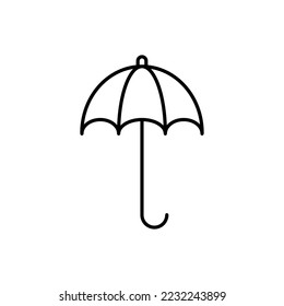Umbrella outline icon. linear style sign for mobile concept and web design. Rain protection simple line vector icon. Symbol, logo illustration.