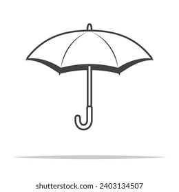 Umbrella outline icon transparent vector isolated