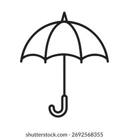Ilustração do vetor de ícone de contorno de guarda-chuva