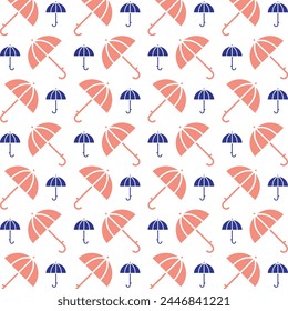 Umbrella outstanding trendy multicolor repeating pattern vector illustration design