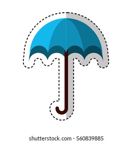 umbrella packing symbol icon vector illustration design