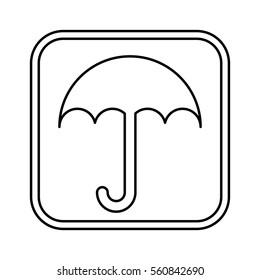 umbrella packing symbol icon vector illustration design