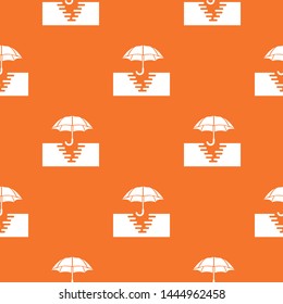 Umbrella in paddle pattern vector orange for any web design best