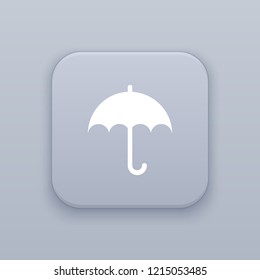 Umbrella, parasol button, best vector on a gray background