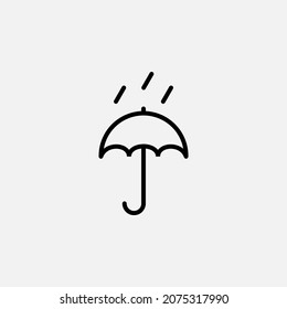 Umbrella, parasol line icon vector, illustration logo template in trendy style. Suitable for many purposes.