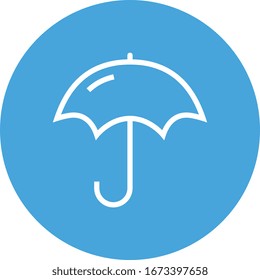 Umbrella Parasol Vector Outline Icon