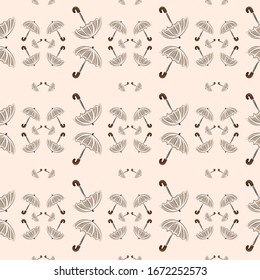 Umbrella pattern, illustration, vector on white background.