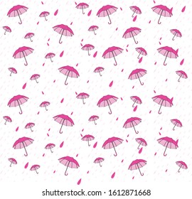 umbrella pattern |  rainy umbrella flat pattern