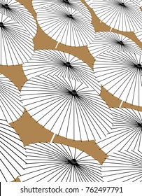 Dachmuster-Vektorgrafik im traditionellen japanischen Stil. Hintergrund der Regenzeit.