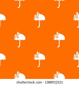 Umbrella pattern vector orange for any web design best