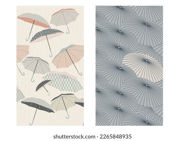 Umbrella pattern wallpaper. Vector illustration