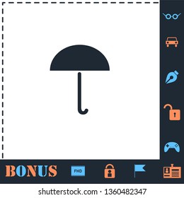 Umbrella. Perfect icon with bonus simple icons
