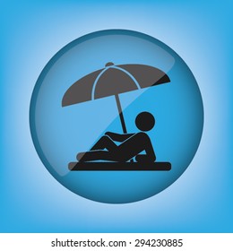 umbrella person beach