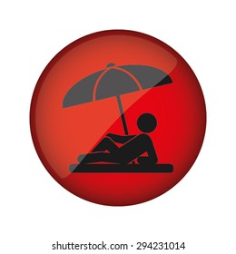 umbrella person beach
