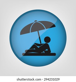 umbrella person beach