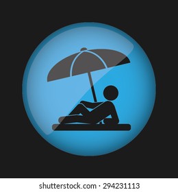 umbrella person beach