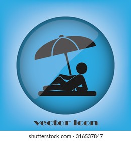 umbrella person beach