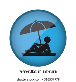 umbrella person beach