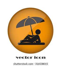 umbrella person beach