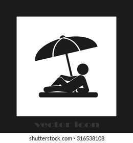 umbrella person beach