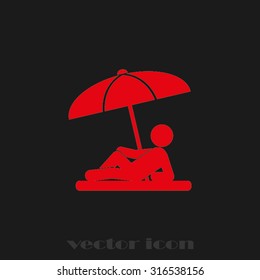 umbrella person beach