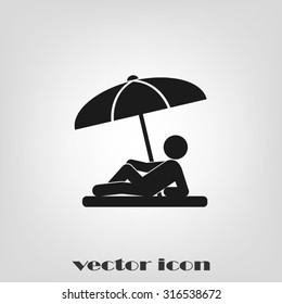 umbrella person beach