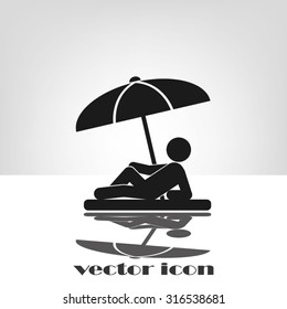 umbrella person beach
