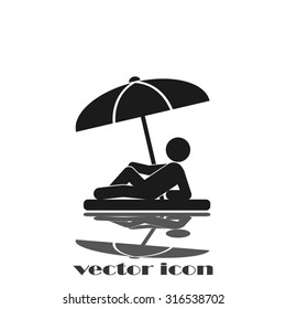 umbrella person beach