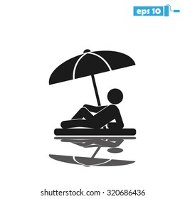 umbrella person beach