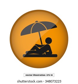 umbrella person beach