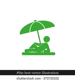 umbrella person beach