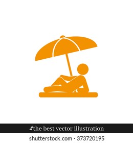 umbrella person beach
