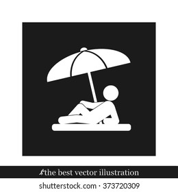 umbrella person beach