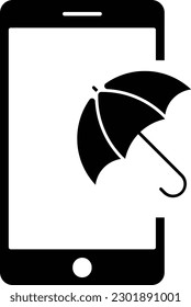 umbrella phone floppy rain protection Glyph