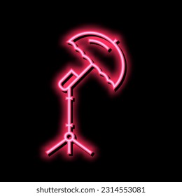umbrella photo studio device neon light sign vector. umbrella photo studio device illustration
