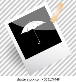 umbrella. Photoframe. Vector icon.