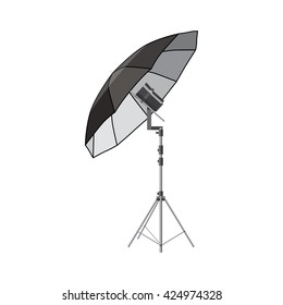 Umbrella for photography icon