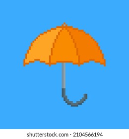 Umbrella in pixel art style