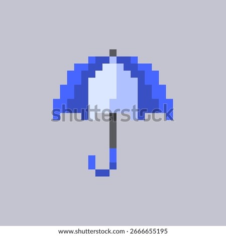 umbrella in pixel art style