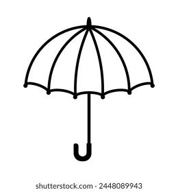 Regenschirmpixel perfekte lineare UI-Symbol. Investitionsschutz. Wetter-Zubehör. GUI, UX-Design. Gliederung isolierter Benutzeroberflächenelemente für App und Web. Bearbeitbarer Strich.