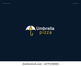 Umbrella-Pizza-Logo-Design, Vektorgrafik 