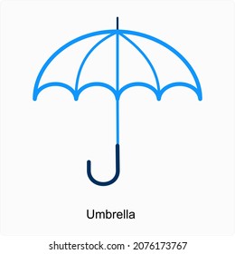 Umbrella or Policy Icon Concept