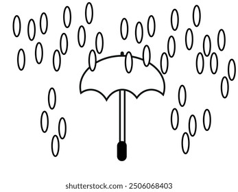 Protesta de paraguas de muchas lluvias