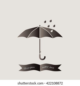 umbrella protect the rain in vector